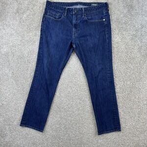 Bonobos The Blue Jean Mens 36x30 Dark Wash Resin Rinse Straight Leg Denim